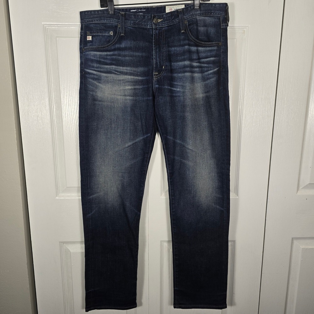 AG Adriano Goldschmied Everett Slim Straight Japanese Denim Jean Dark Wash 36x32
